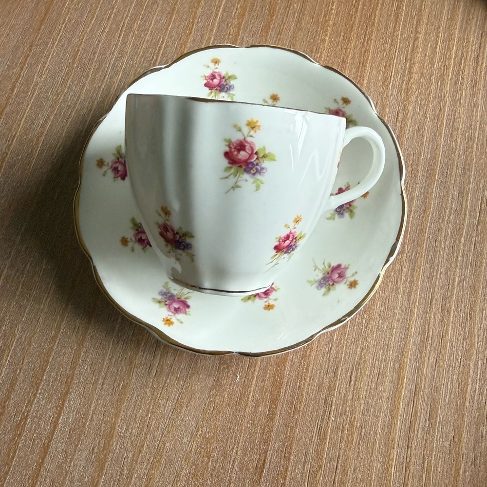 vintage Jason Bone China J607 teacup and saucer set